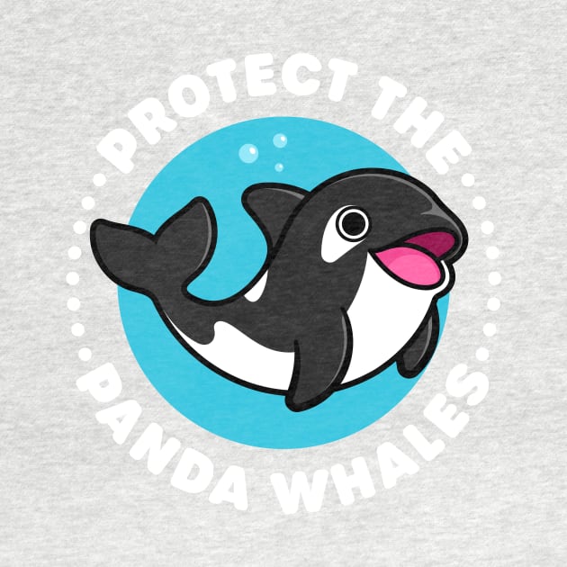 Protect the Panda Whales - Cute Orca (Killer Whale) by Gudland